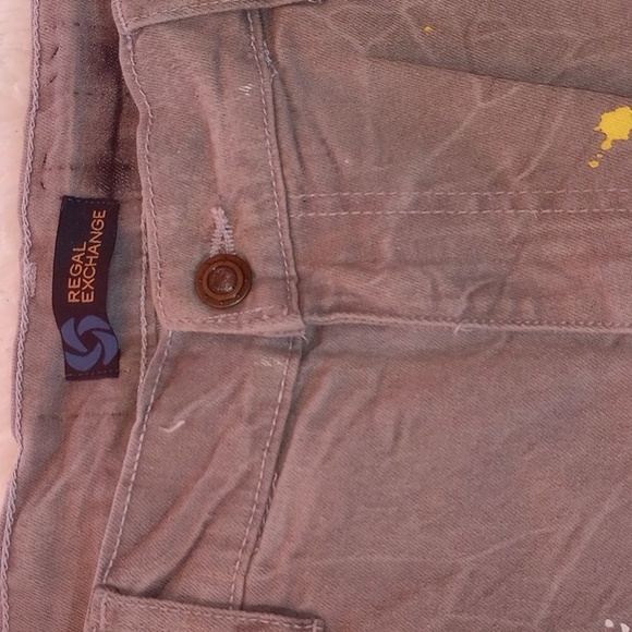 Regal Exchange paint splatter design print men's stretch jeans - Picture 5 of 7